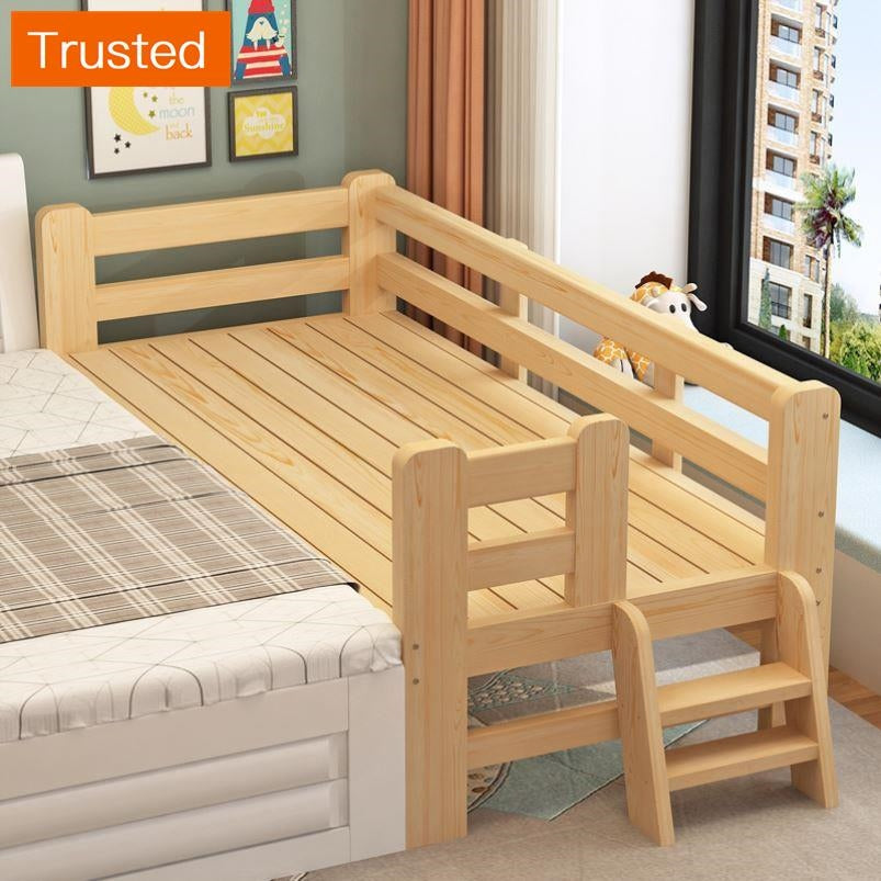 Multiple Variations Bedstead widened artifact splicing bed widened the bed man side bed 0 a 3 years old baby bed one can sleep yanbian