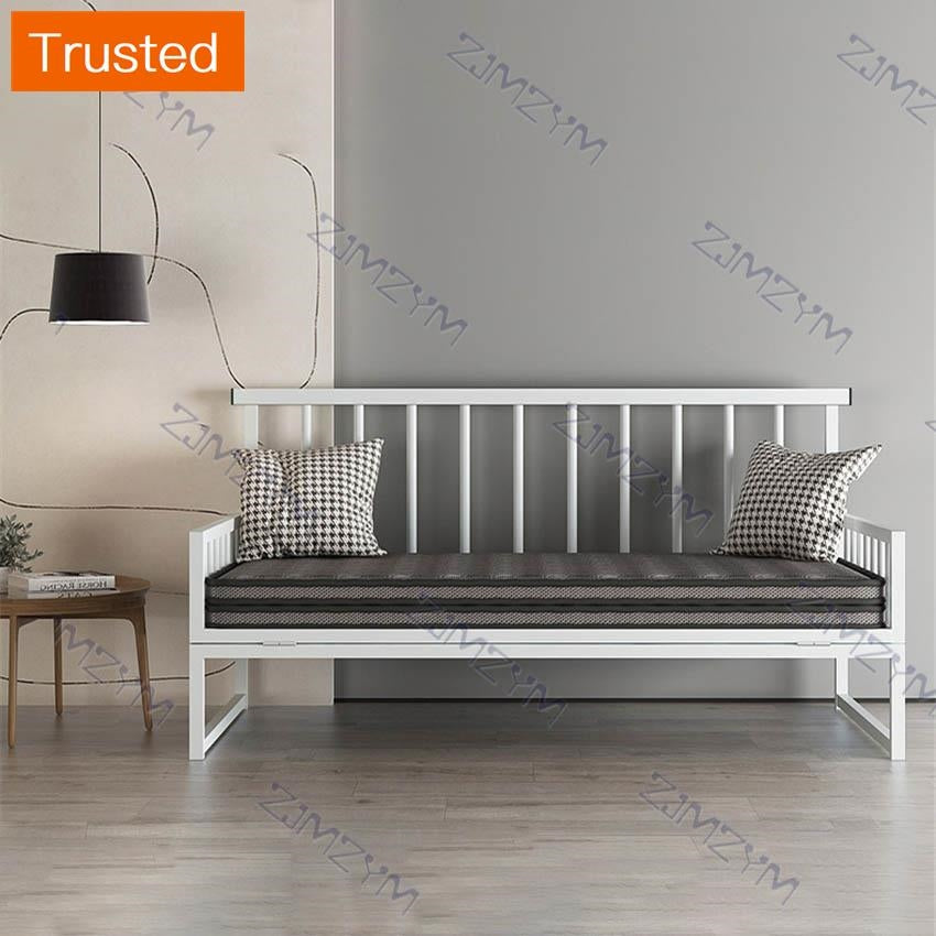 Multifuctional Daybed Frame With Headboard Foldable Iron Metal Sofa Bed Sofa Slats Platform Base Guest Room Bedroom Furniture