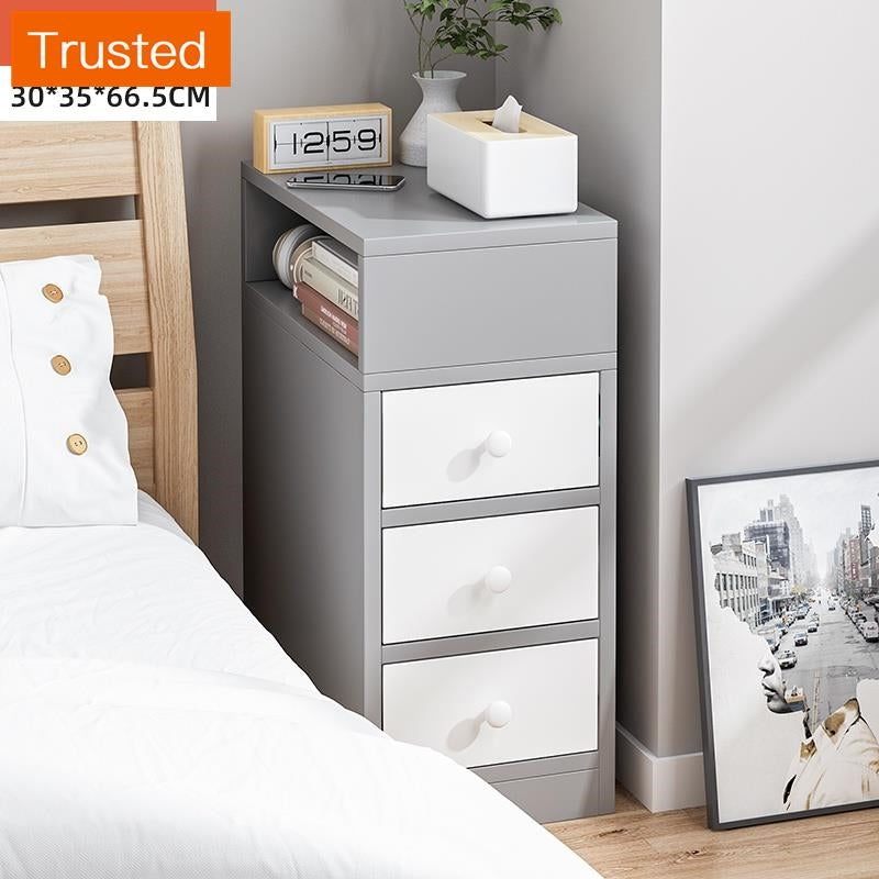 【kline】【twinkle】Ultra-narrow bedroom narrow bedside table storage cabinet ultra-thin drawer small side table small cupboard slim bedside table white/maple/gray 20/25/30/40cm wide