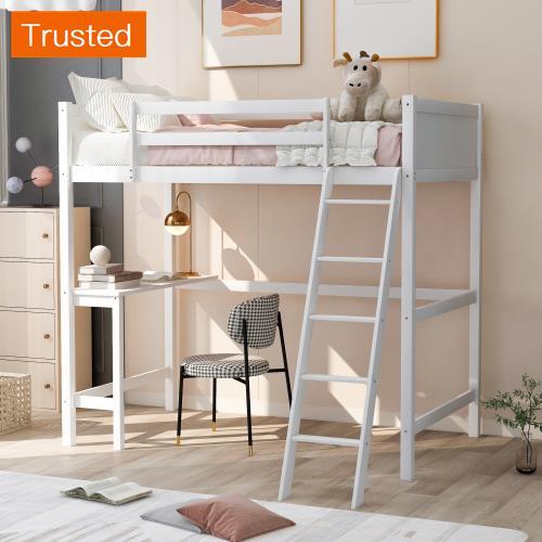 Multiple Variations MDF loft bed with desk single bed frame double bed upper bunk and lower bunk suitable for small space rooms and dormitories