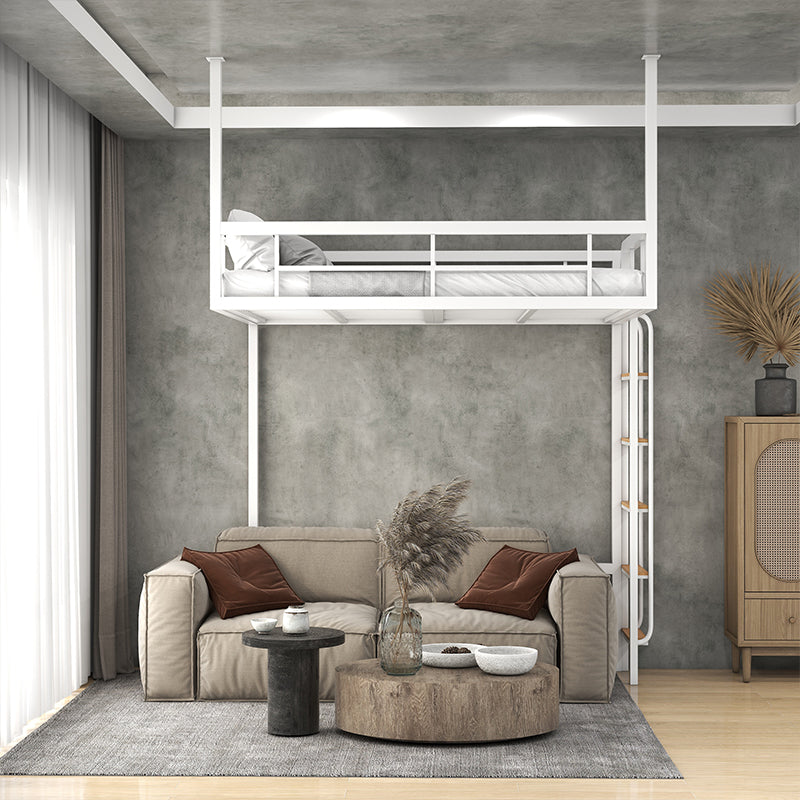 Multiple Variations modern wrought iron wall overhead attic loft bed"