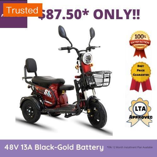 Multiple Variations  [SG STOCK] EZRide-G PMA new electric tricycle adult household lady battery car small electric scooter picking up child