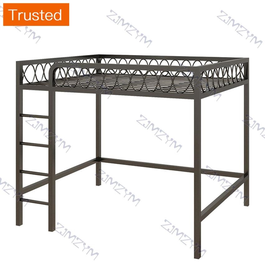 Multiple Variations Bunk Bed 120/150CM Multifunctional Single Dormitory Loft Home Bedroom Adult Teenage High Nap Bed With Ladder Twin Bed Iron Frame