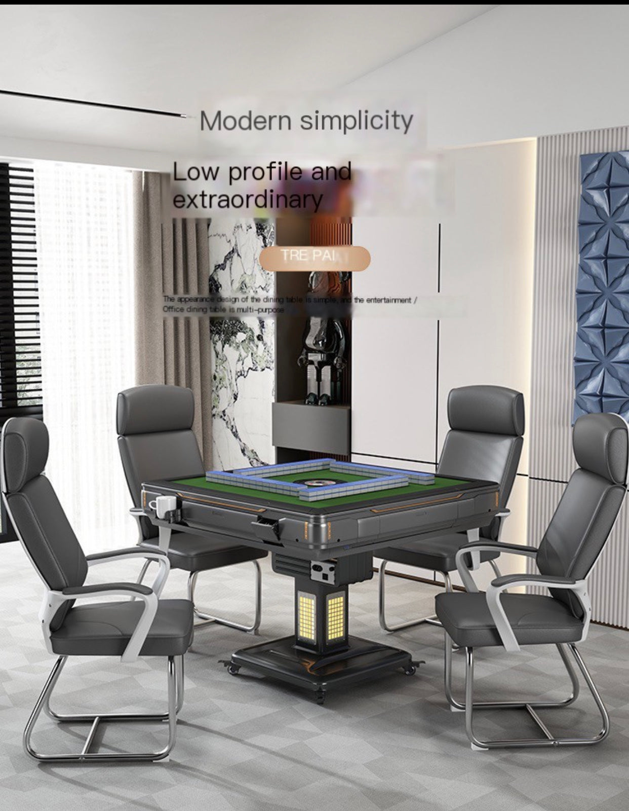 Multiple Variations Bird brand intelligent silent mahjong machine fully automatic dining table"