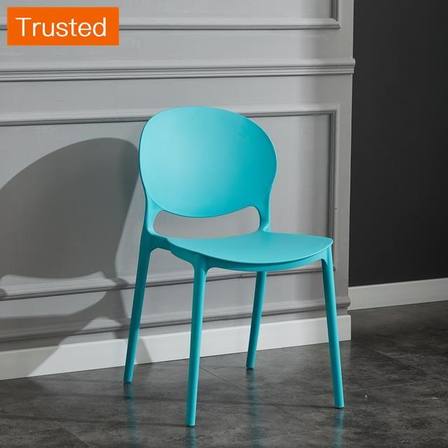 Multiple Variations Nordic Minimalist Dining Chairs for The Kitchen Furniture Plastic Chair Adult Leisure Creative Coffee Lazy Backrest Stool