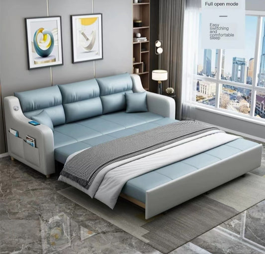 Multiple Variations Modern simple foldable solid wood sofa bed dual  multifunctional storage chair"