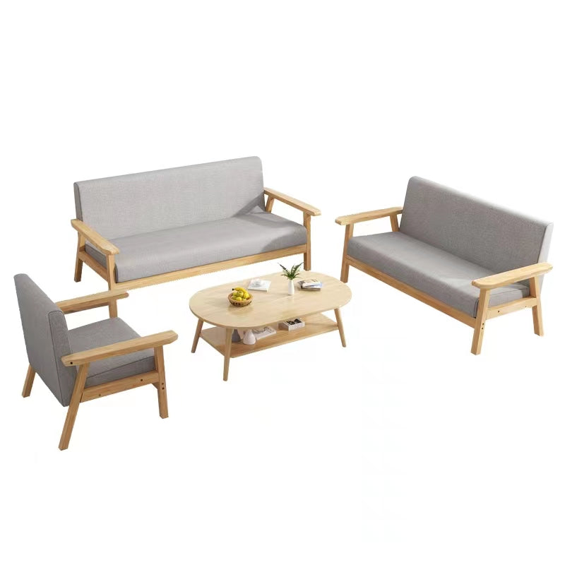 Multiple Variations Japanese-style sofa small apartment  chair with solid wood for rental and home use "