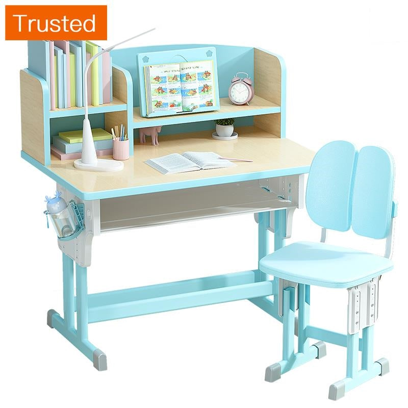 Multiple Variations Solid wood desk bookcase children table integrated with bookcase bedroom learning girl home can lift a desk chair