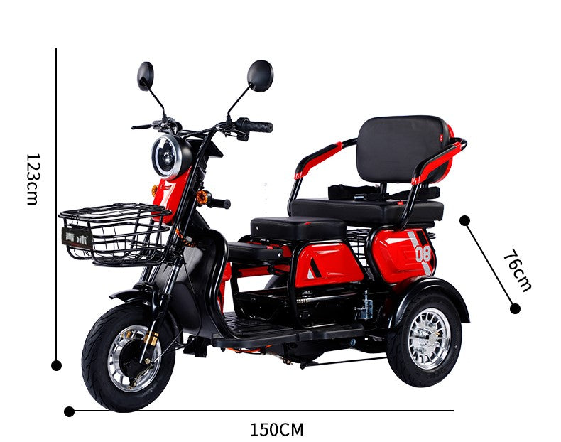 MULTIPLE VARIATIONS Electric tricycle household small scooter to pick up children ladies battery car electric three-wheeled