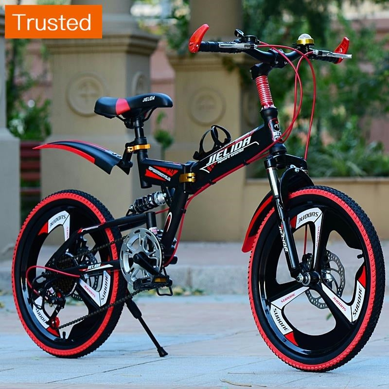 Multiple Variations New authentic children bicycle mountain bike 22 inches of men and women with double disc brake suspension speed of primary and middle school students cycling