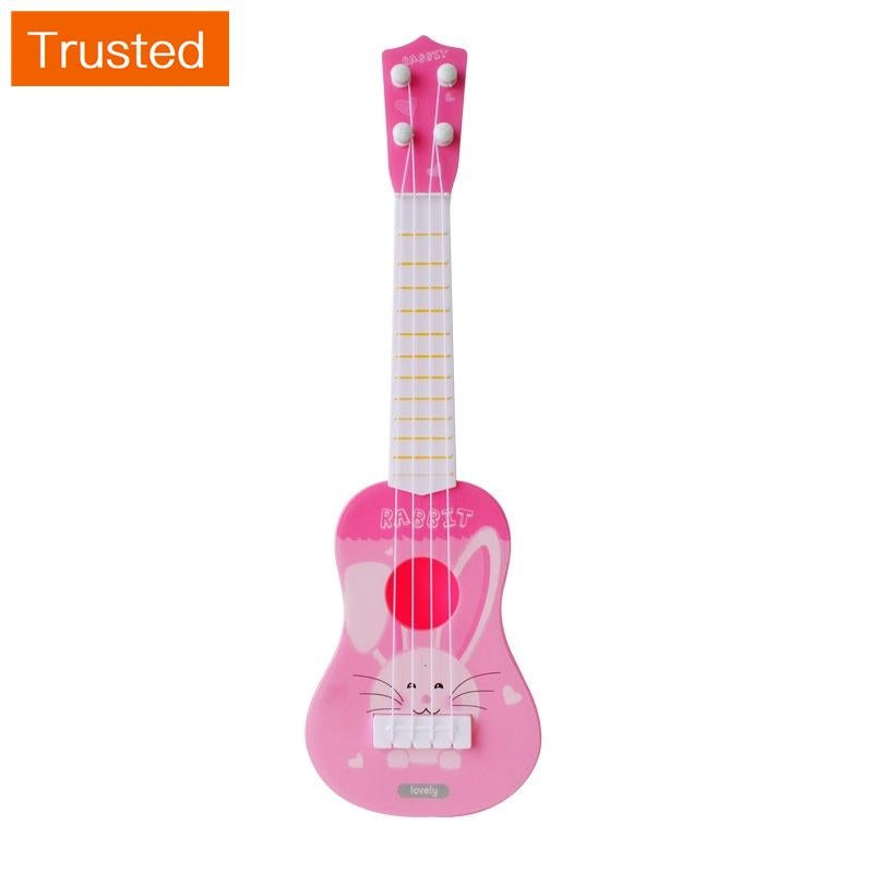 loveyourself1-New Kids Cute Animal Small Guitar Toy Musical Instrument Educational Toys Gift Toddler Kid's Musical Guitar Cute Cartoon Animal Print Mini Ukulele Instrument Educational Play Toys