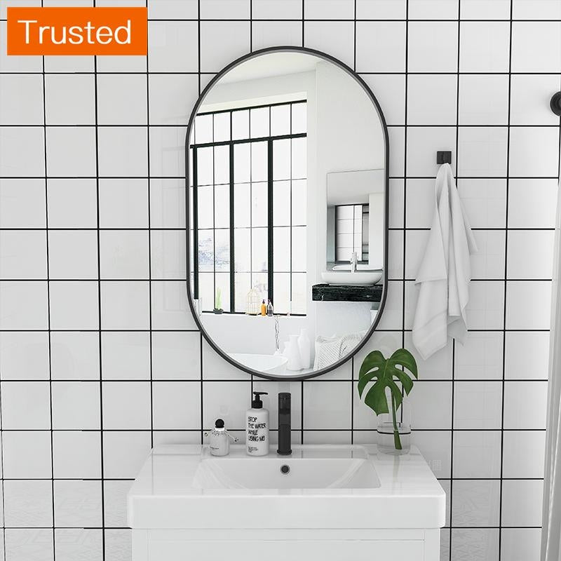 Multiple Variations Quality-Classy Oval Bathroom Mirror Toilet Hanging Mirror Glass Designer Mirror