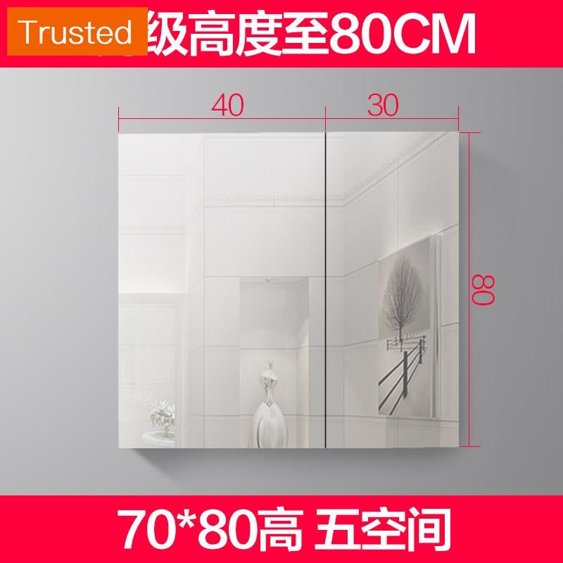 Multiple Variations Stainless steel bathroom mirror cabinet separately with hang a wall lamp lens case toilet toilet bathroom mirror with shelf