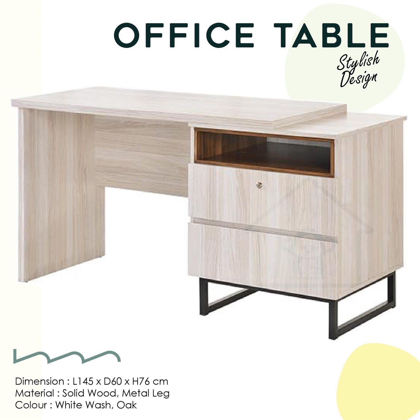 Multiple Variations OFFICE TABLE WITH METAL LEG / STYLISH DESIGN/WRITING TABLE/WRITING DESK/STUDY DESK/STUDY TABLE/EXECUTIVE TABLE