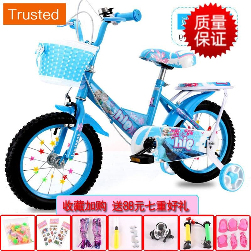 Multiple Variations Children bicycle with training wheels 2-4-6-2-4-6 year old girl 3 pedal bicycle child 5 stroller princess