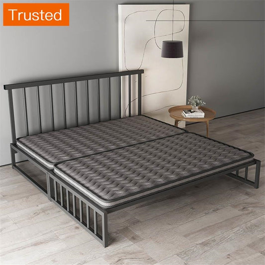 Multifuctional Daybed Frame With Headboard Foldable Iron Metal Sofa Bed Sofa Slats Platform Base Guest Room Bedroom Furniture