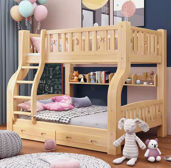 Multiple Variations Customize Quality Bunk Bed with Stairs Drawers Slide Solid Wood with Color & Model Choices