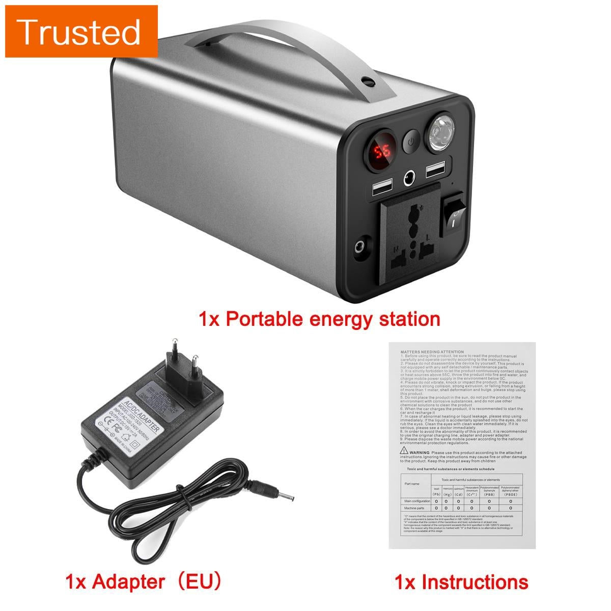 Multiple Variations 200 240V Portable Solar Power Station 43200mAh Solar Generator Li ion Battery Charger Outdoor Energy Power Supply 180W 160WH