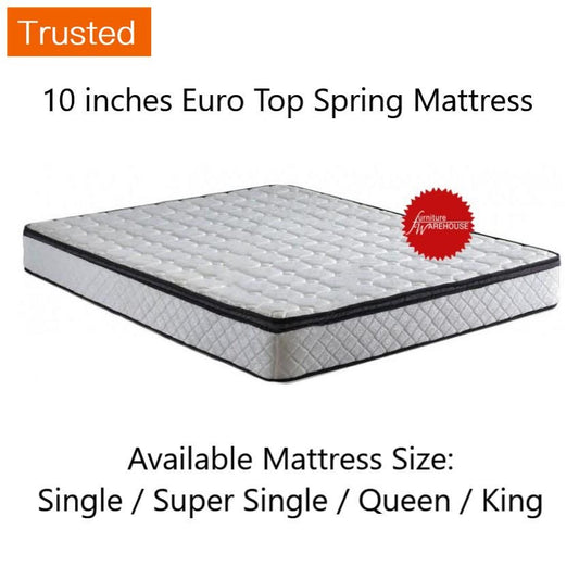 Multiple Variations 10 inches Euro Top Spring Mattress