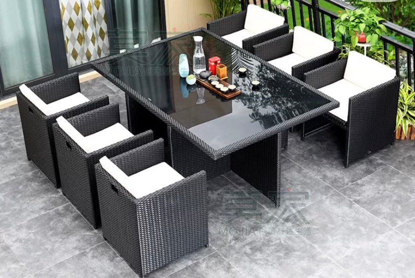 "MULTIPLE VARIATIONS  Aluminum rattan leisure balcony outdoor tables and chairs  "