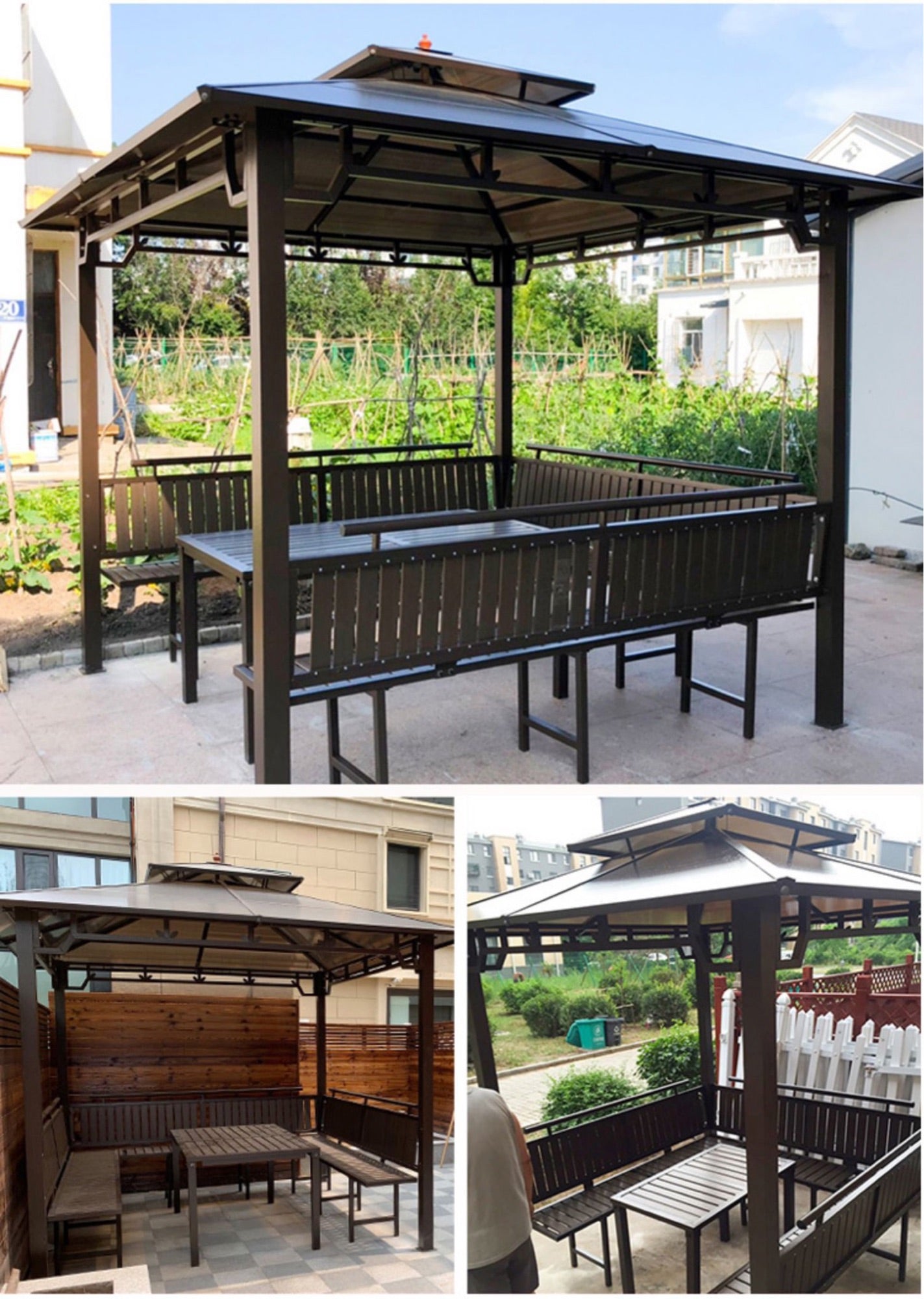 "MULTIPLE VARIATIONS Outdoor pavilion villa courtyard garden pergola tent sun board pavilion European outdoor park terrace pavilion"