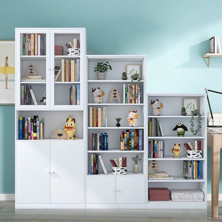 "MULTIPLE VARIATIONS Nordic wrought iron bookcase glass door living room locker simple household storage cabinet display"