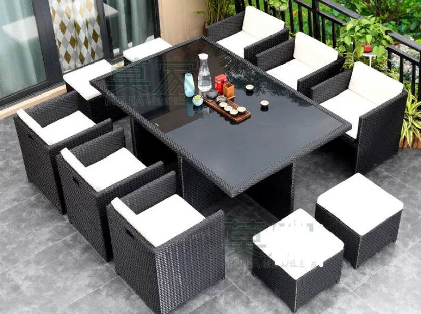 "MULTIPLE VARIATIONS  Aluminum rattan leisure balcony outdoor tables and chairs  "