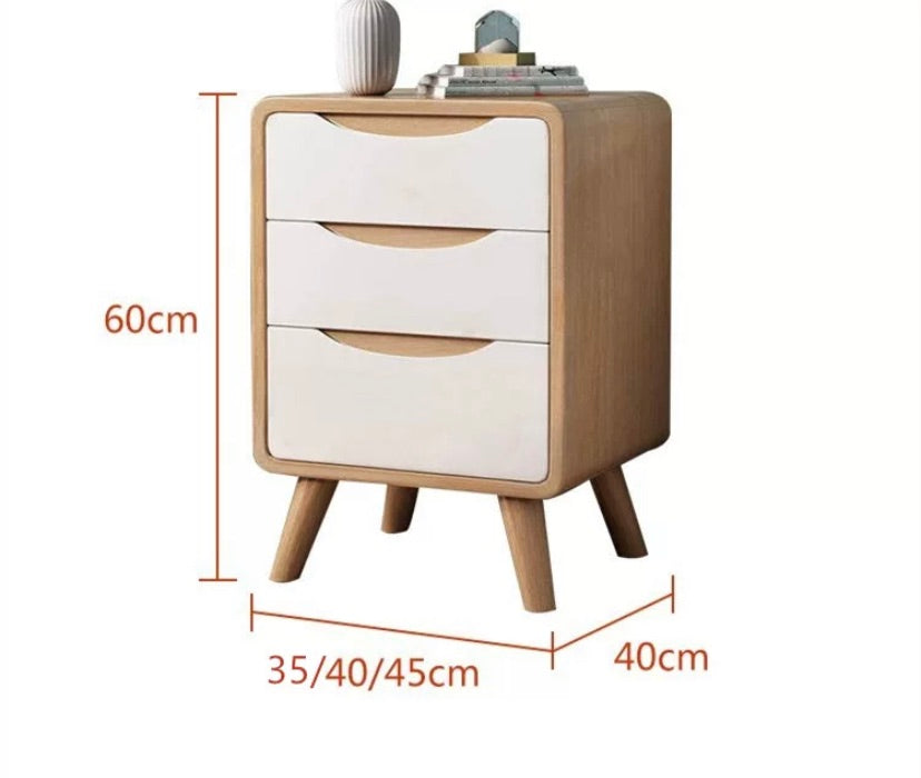 "MULTIPLE VARIATIONS  All solid wood bedside table simple modern "