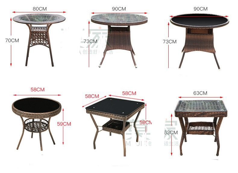 Mulitiple Variations outdoor leisure table and chair combination