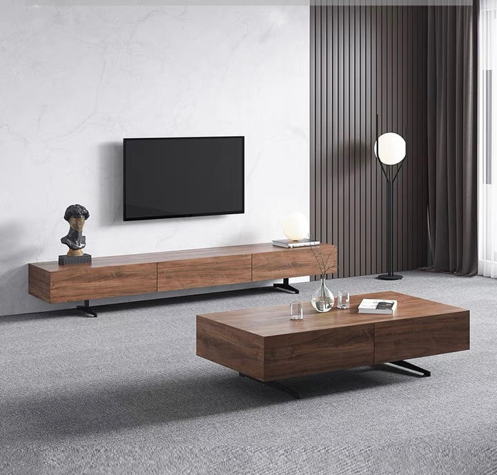 "MULTIPLE VARIATIONS Nordic Italian TV cabinet simple modern solid wood small apartment light luxury TV cabinet coffee table combination living room floor cabinet"