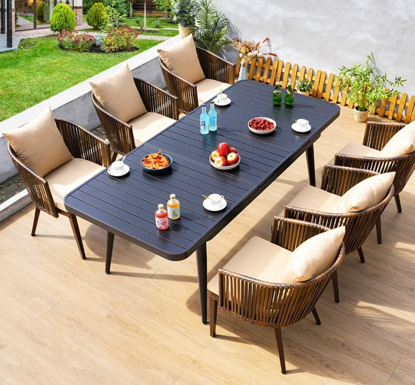 "MULTIPLE VARIATIONS  Outdoor table and chair rattan villa garden table "