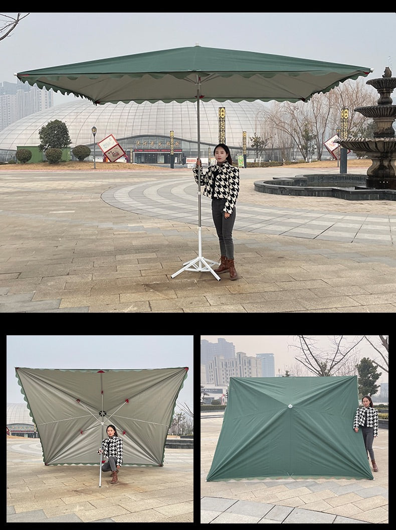 "MULTIPLE VARIATIONS Sun umbrella large outdoor stall umbrella large umbrella square rectangular courtyard commercial folding umbrella"