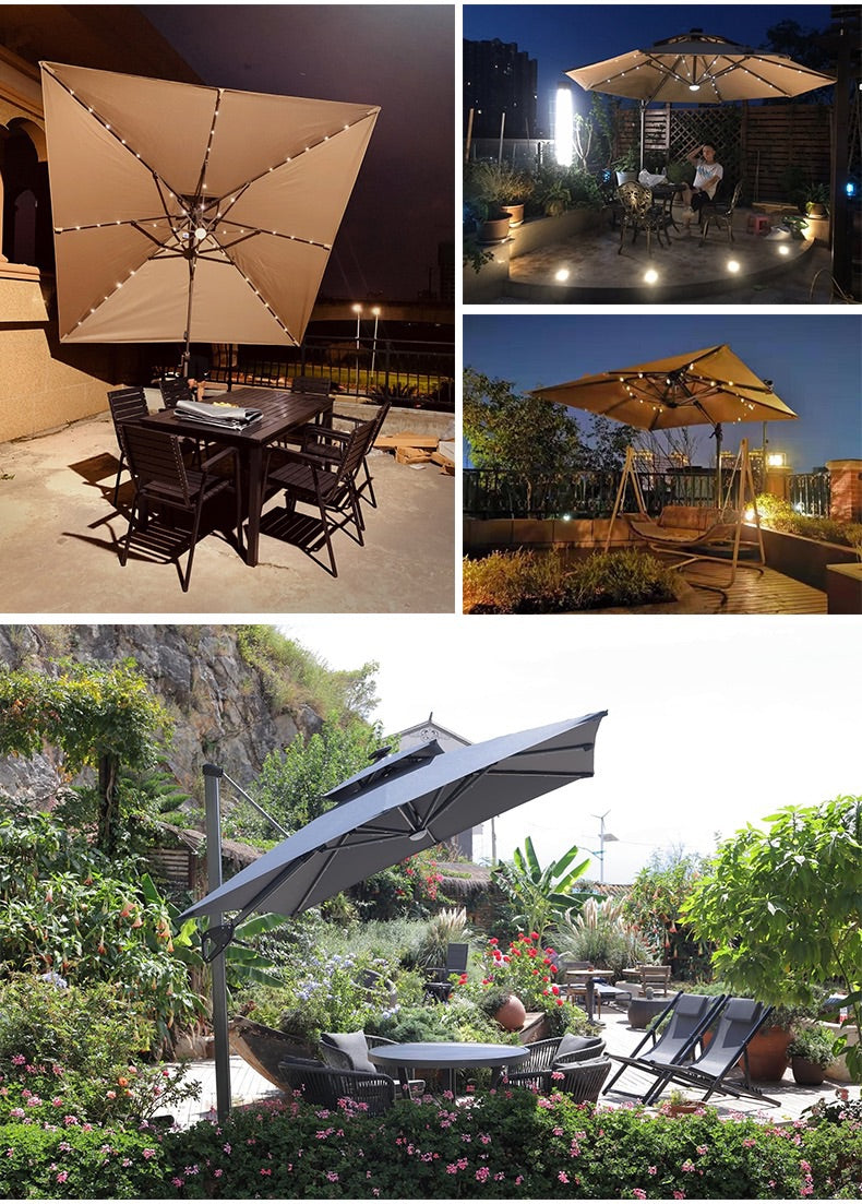 "MULTIPLE VARIATIONS Purple leaf outdoor umbrella garden courtyard umbrella outdoor big sun umbrella villa terrace outdoor umbrella stall Roman umbrella"