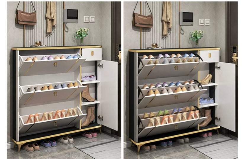 "MULTIPLE VARIATIONS Light luxury ultra-thin flip shoe cabinet "