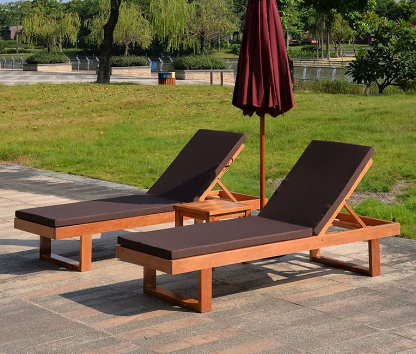 Multiple variation outdoor Teak Deck Bed Balcony Outdoor beach chair