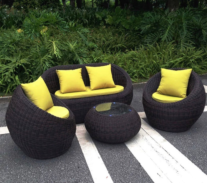 "MULTIPLE VARIATIONS  Outdoor rattan chair three-piece set of sofa balcony courtyard villa "