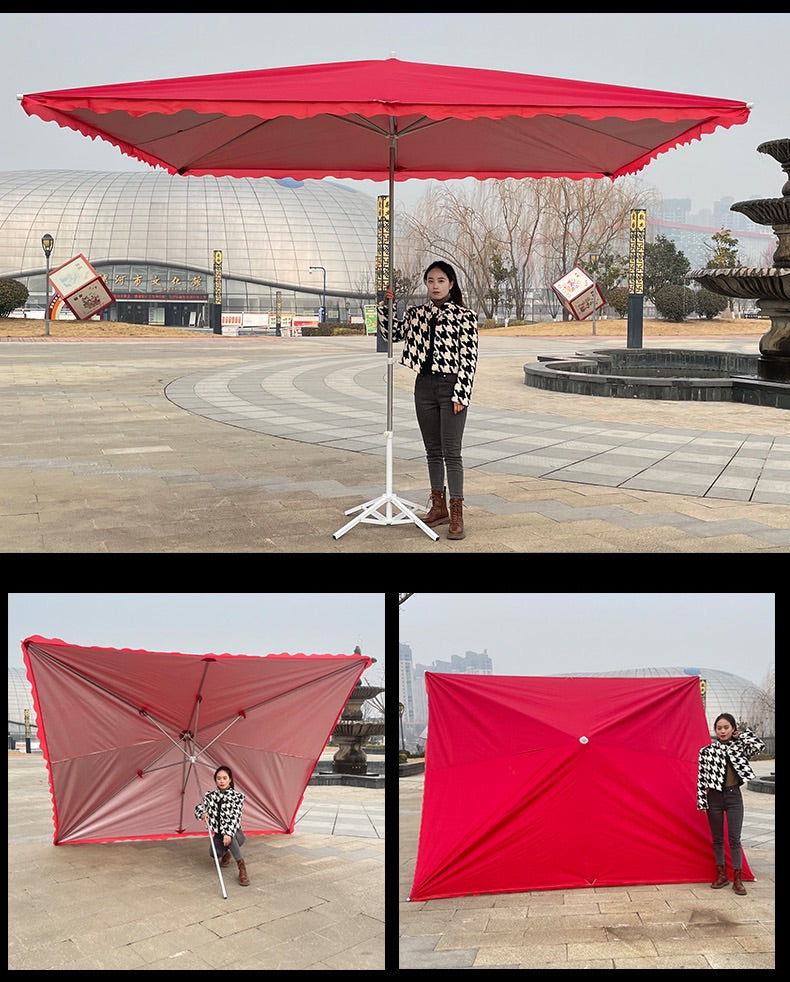 "MULTIPLE VARIATIONS Sun umbrella large outdoor stall umbrella large umbrella square rectangular courtyard commercial folding umbrella"