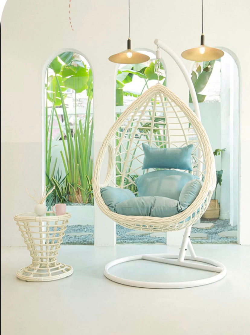 Multiple Variation Purple leaf hanging basket rattan chair balcony hanging chair home indoor swing net red bird's nest living room hanging orchid chair lazy cradle chair