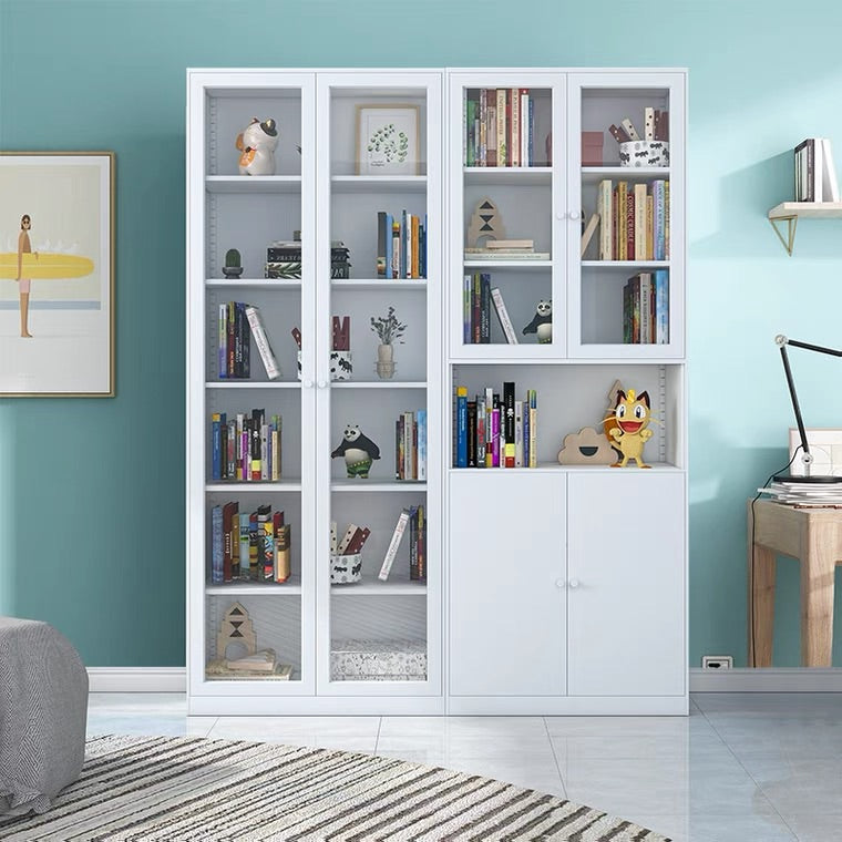 "MULTIPLE VARIATIONS Nordic wrought iron bookcase glass door living room locker simple household storage cabinet display"