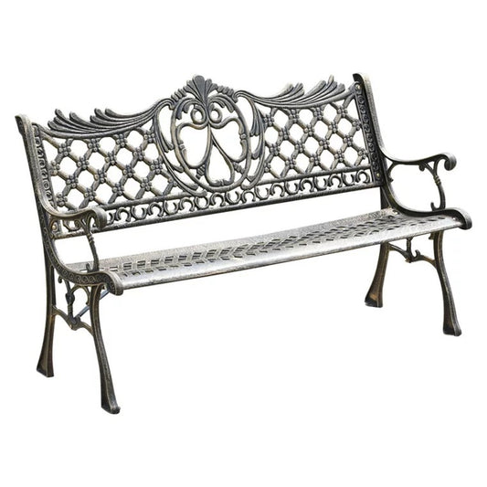 Multiple variation Park chair outdoor back bench wrought iron cast aluminum bench garden courtyard outdoor leisure chair