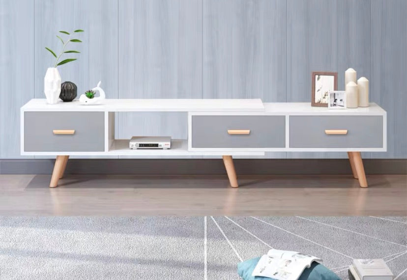 "MULTIPLE VARIATIONS Nordic TV cabinet coffee table combination small apartment home living room light luxury modern minimalist floor cabinet telescopic TV cabinet"