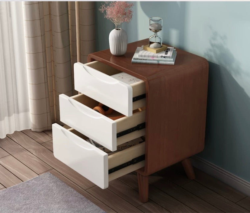 "MULTIPLE VARIATIONS  All solid wood bedside table simple modern "