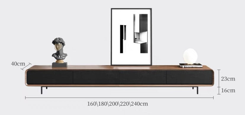 "MULTIPLE VARIATIONS  Nordic minimalist Italian TV cabinet modern minimalist small apartment living room walnut coffee table TV cabinet combination"