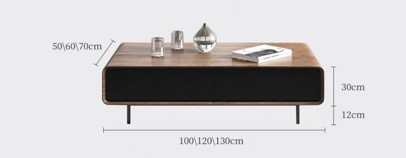 "MULTIPLE VARIATIONS  Nordic minimalist Italian TV cabinet modern minimalist small apartment living room walnut coffee table TV cabinet combination"