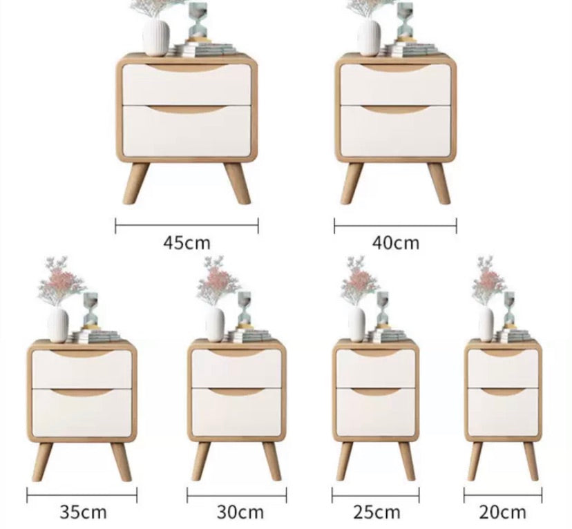 "MULTIPLE VARIATIONS  All solid wood bedside table simple modern "