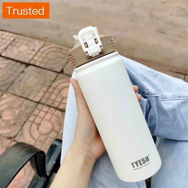 530ml/750ml Double Stainless Steel Thermal Flask With Straw Portable Sport Water Bottle Tumblers