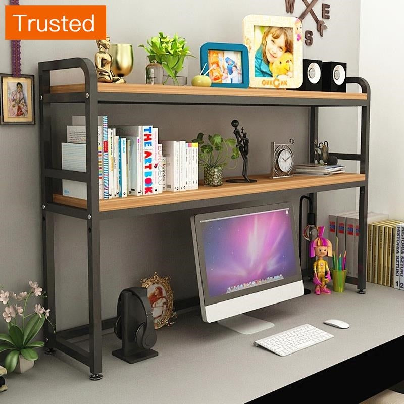 Desk shelf bookshelf student dormitory multi-layer simple computer storage rack desktop shelves