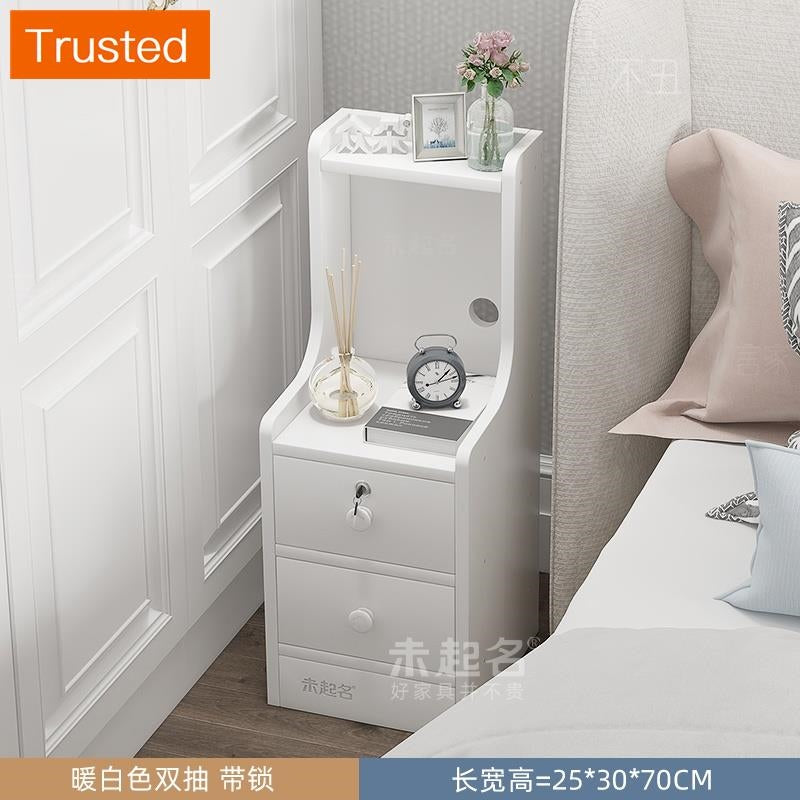 【kline】【twinkle】Ultra-narrow bedroom narrow bedside table storage cabinet ultra-thin drawer small side table small cupboard slim bedside table white/maple/gray 20/25/30/40cm wide