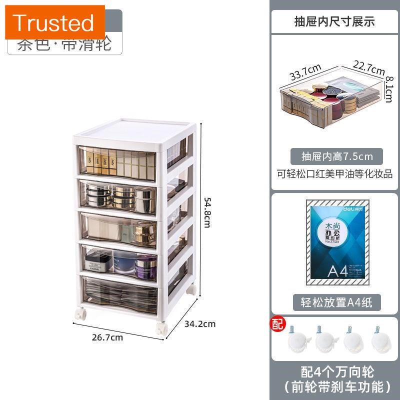 【Ready Stock】Office Drawer Storage Cabinet Removable Multi-layer File Cabinet Household Storage Cabinet with Wheels