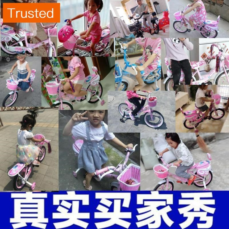 Multiple Variations Children bicycle with training wheels 2-4-6-2-4-6 year old girl 3 pedal bicycle child 5 stroller princess